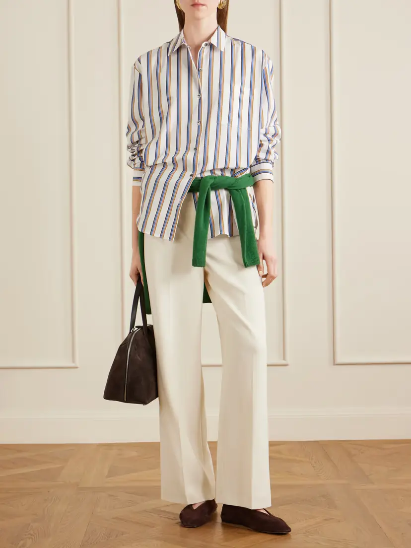 LESET Yoshi Striped Cotton-blend Poplin Shirt | Thumbnail 2 LESET Yoshi Striped Cotton-blend Poplin Shirt | Thumbnail 2