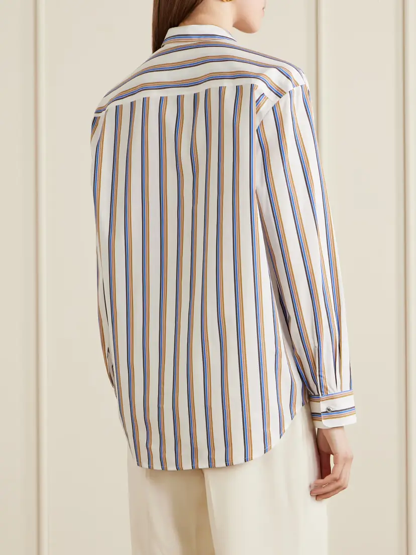 LESET Yoshi Striped Cotton-blend Poplin Shirt | Thumbnail 3 LESET Yoshi Striped Cotton-blend Poplin Shirt | Thumbnail 3