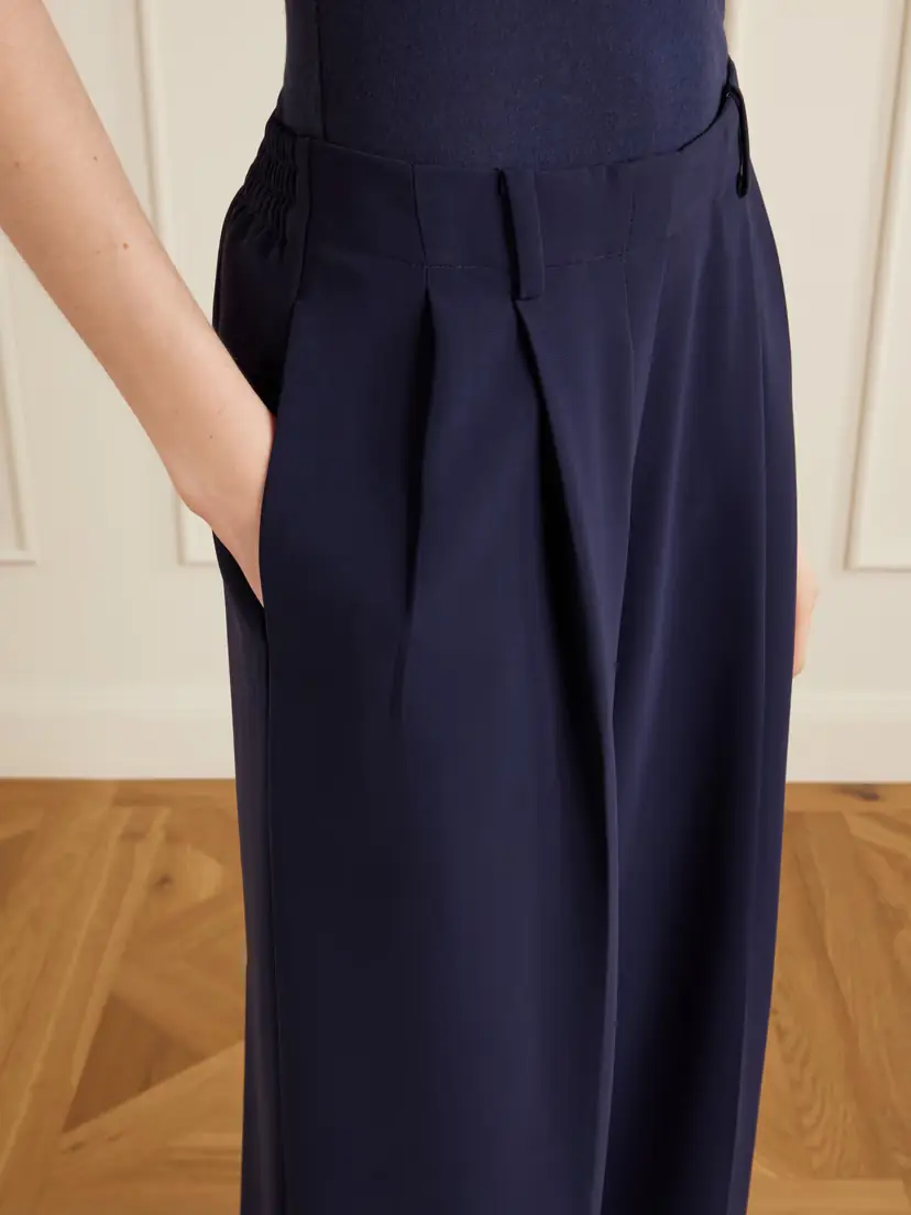 LESET Arielle Pleated Cropped Cady Wide-leg Pants | Thumbnail 4