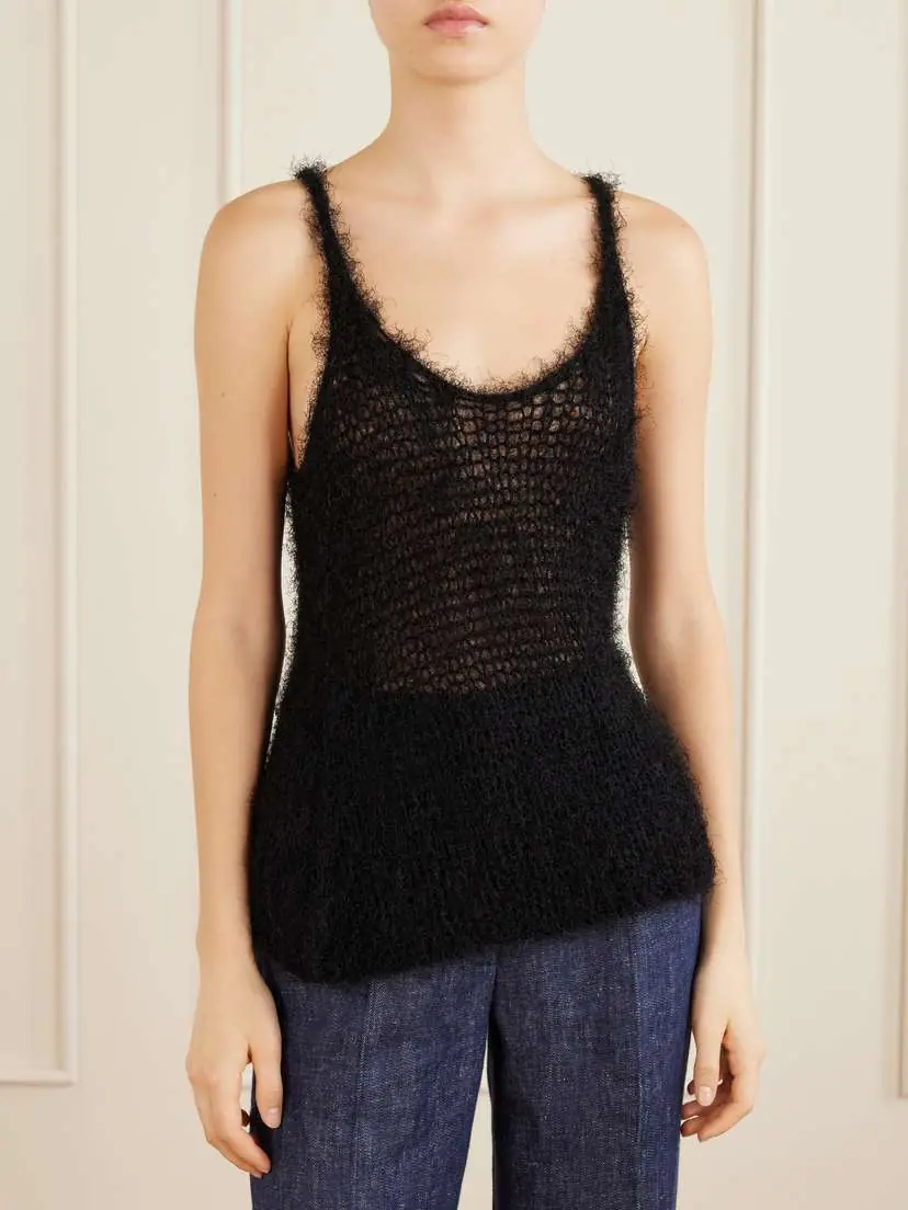 Gabriela Hearst Nur Open-knit Silk And Cashmere-blend Top | Thumbnail 3 Gabriela Hearst Nur Open-knit Silk And Cashmere-blend Top | Thumbnail 3