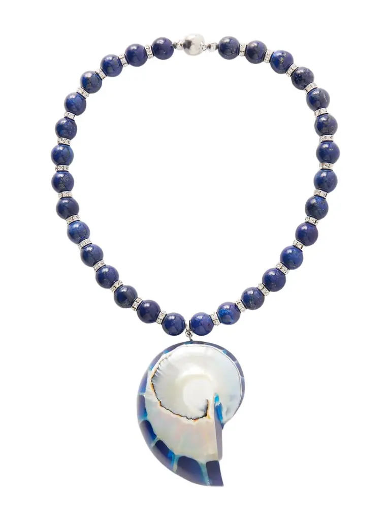 Julietta Exclusive Rhodium-plated, Shell And Resin Necklace | Image 1 Julietta Exclusive Rhodium-plated, Shell And Resin Necklace | Image 1