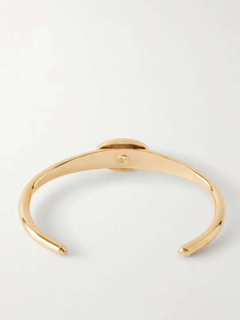 Jennifer Behr Elaine Gold-plated Tiger's Eye Cuff | Thumbnail 3 Jennifer Behr Elaine Gold-plated Tiger's Eye Cuff | Thumbnail 3