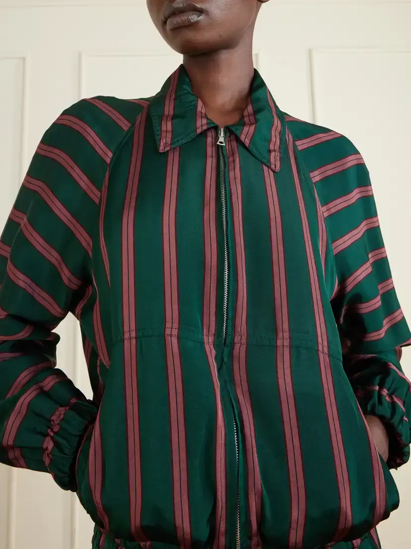 Dries Van Noten Vinnia Striped Jersey Jacket | Thumbnail 4 Dries Van Noten Vinnia Striped Jersey Jacket | Thumbnail 4