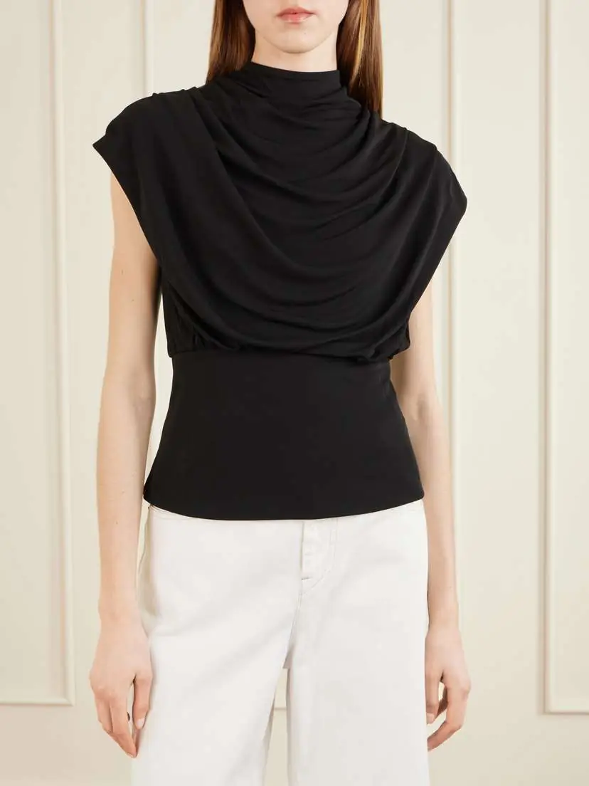 Kallmeyer Jocelyn Gathered Draped Jersey Top | Thumbnail 3
