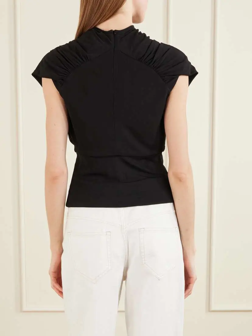 Kallmeyer Jocelyn Gathered Draped Jersey Top | Thumbnail 4