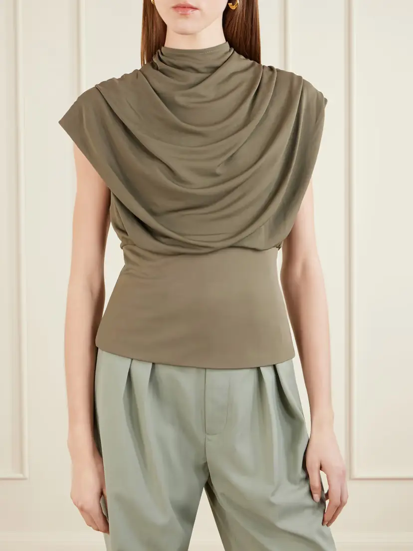 Kallmeyer Jocelyn Gathered Draped Jersey Top | Thumbnail 3