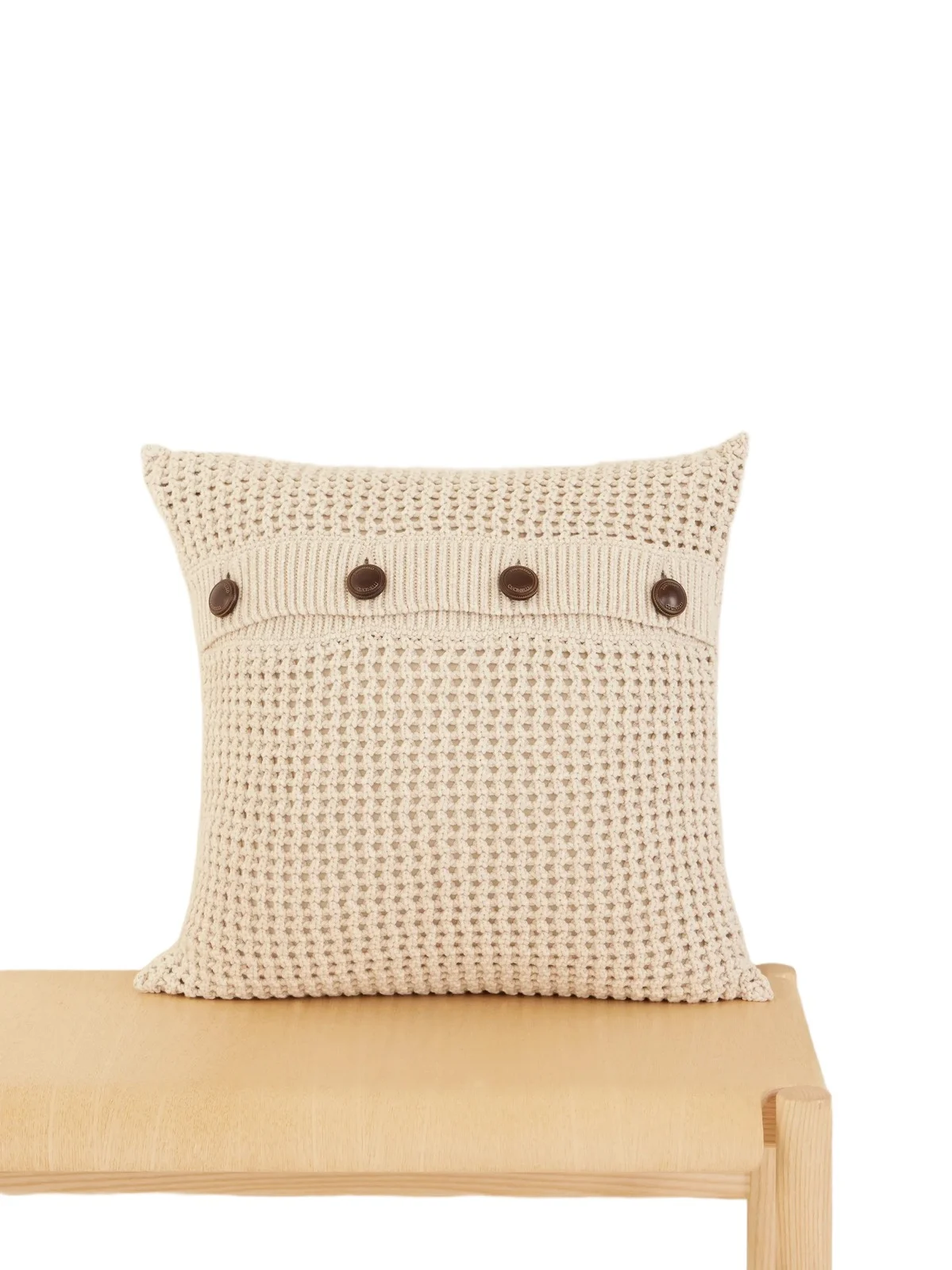Brunello Cucinelli Open-knit Cotton-blend Cushion