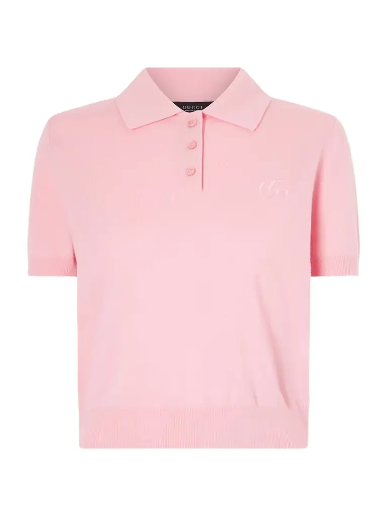 Embroidered Wool Polo Sweater Embroidered Wool Polo Sweater