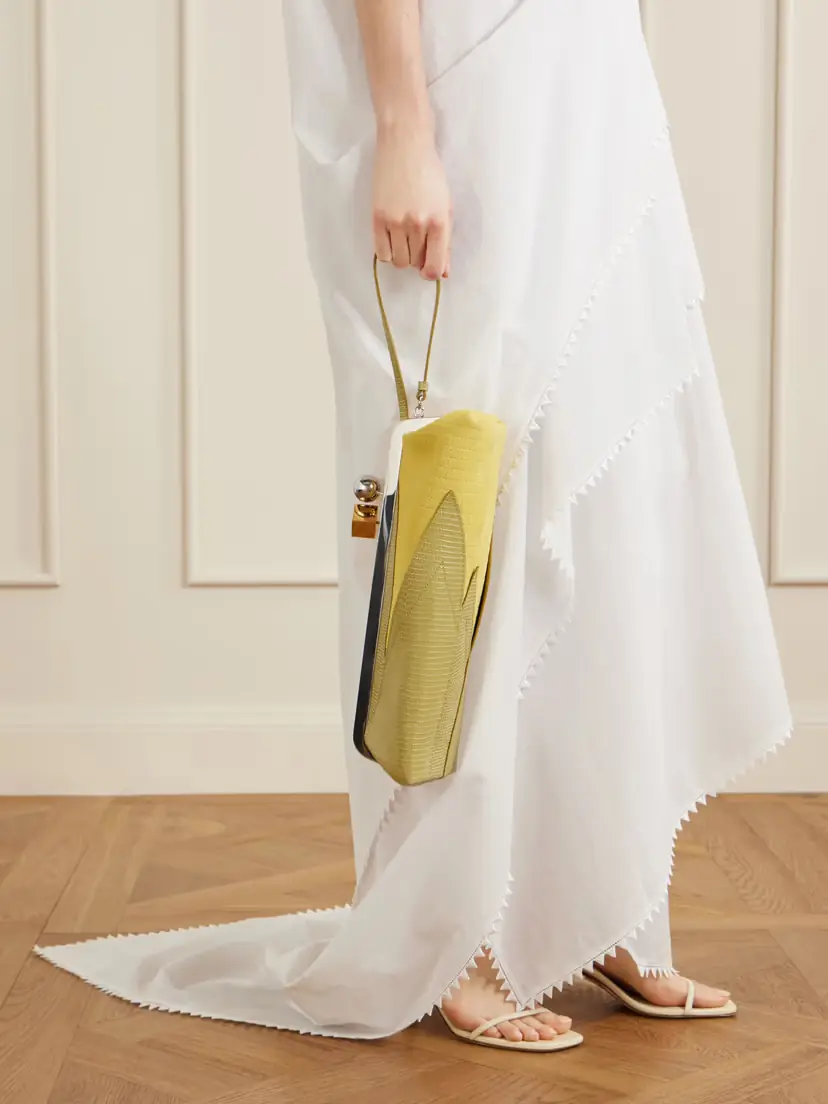 Jacquemus Salon Mais Suede And Patent-leather Clutch | Thumbnail 3