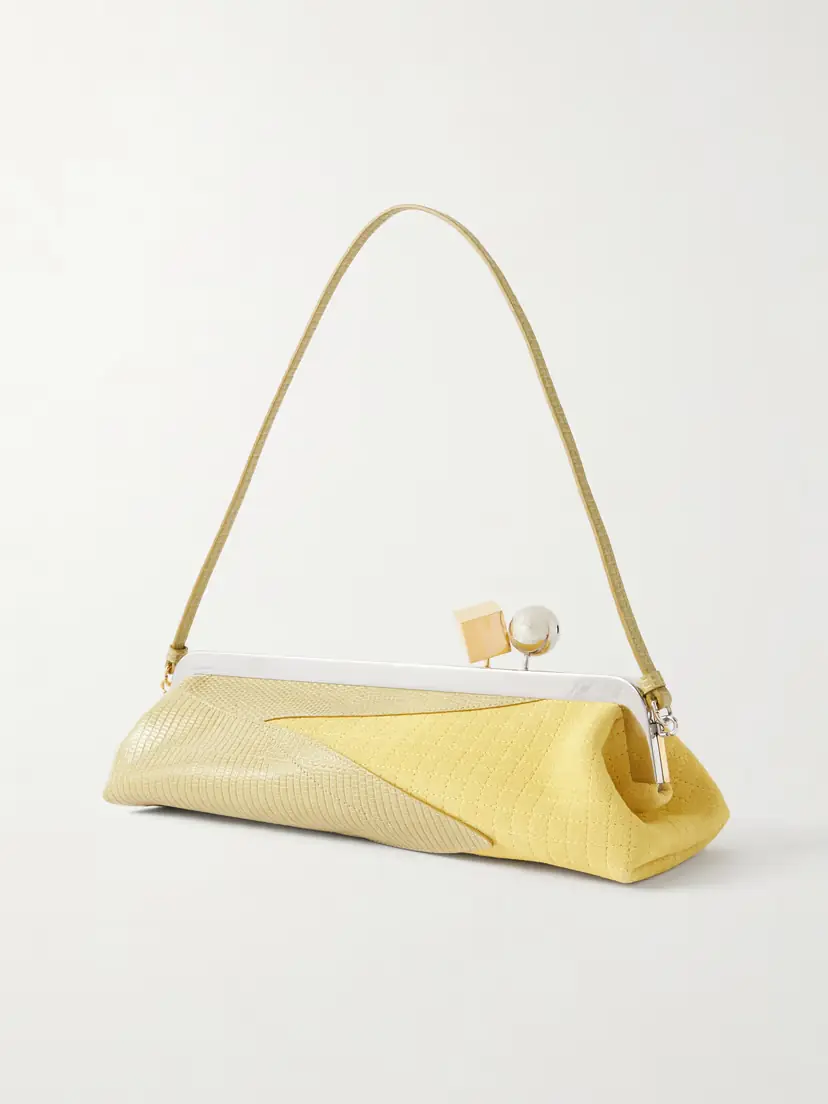 Jacquemus Salon Mais Suede And Patent-leather Clutch | Thumbnail 4