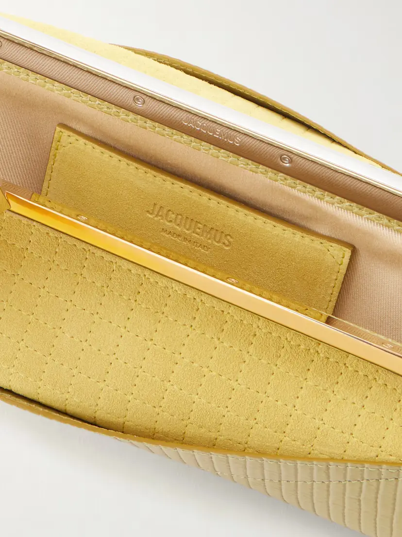 Jacquemus Salon Mais Suede And Patent-leather Clutch | Thumbnail 6