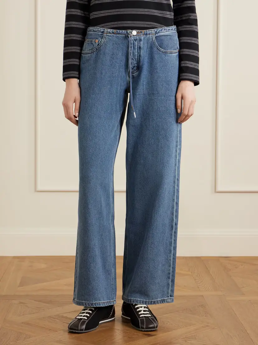 STILL HERE Cool Drawstring Mid-rise Wide-leg Jeans | Thumbnail 3 STILL HERE Cool Drawstring Mid-rise Wide-leg Jeans | Thumbnail 3