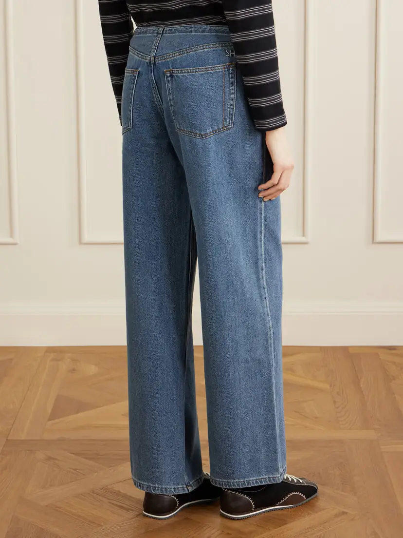 STILL HERE Cool Drawstring Mid-rise Wide-leg Jeans | Thumbnail 4 STILL HERE Cool Drawstring Mid-rise Wide-leg Jeans | Thumbnail 4