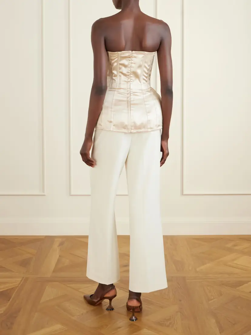 Magda Butrym Silk-satin Corset Top | Thumbnail 3 Magda Butrym Silk-satin Corset Top | Thumbnail 3