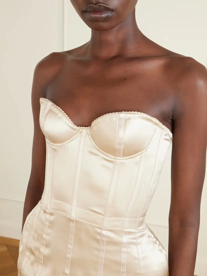 Magda Butrym Silk-satin Corset Top | Thumbnail 4 Magda Butrym Silk-satin Corset Top | Thumbnail 4