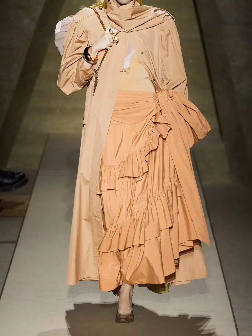 Chloé Bow-detailed Ruffled Organic Cotton-poplin Midi Skirt | Thumbnail 6 Chloé Bow-detailed Ruffled Organic Cotton-poplin Midi Skirt | Thumbnail 6