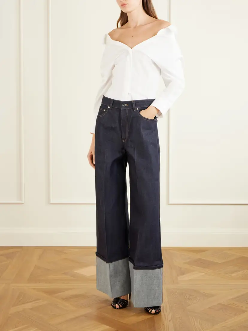 Givenchy Creased Wide-leg Denim Jeans | Thumbnail 2 Givenchy Creased Wide-leg Denim Jeans | Thumbnail 2
