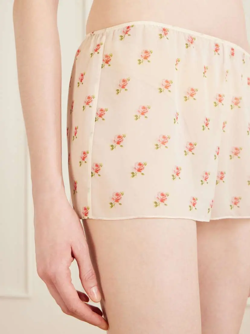 Khaite Tilly Floral-print Silk-chiffon Shorts | Thumbnail 4 Khaite Tilly Floral-print Silk-chiffon Shorts | Thumbnail 4
