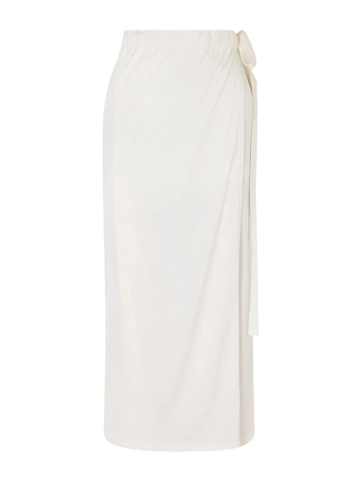 Silk And Cotton-blend Wrap Midi Skirt