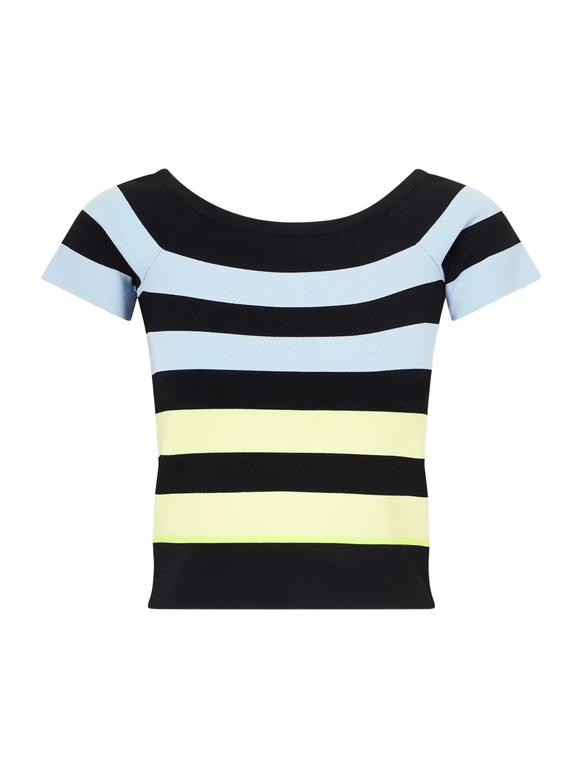 Off-the-shoulder Striped Jersey Top