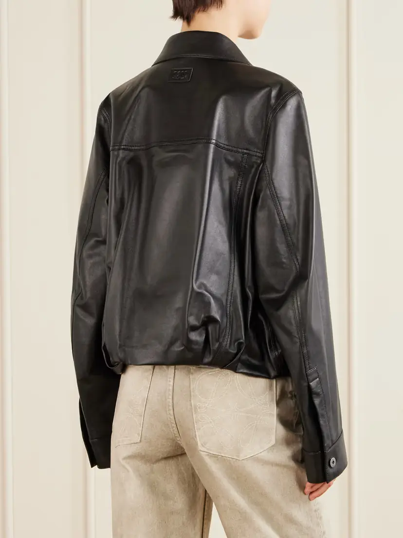 Loewe Gathered Leather Jacket | Thumbnail 4 Loewe Gathered Leather Jacket | Thumbnail 4
