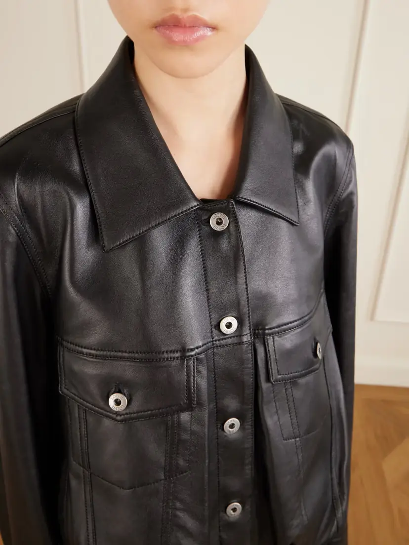 Loewe Gathered Leather Jacket | Thumbnail 6 Loewe Gathered Leather Jacket | Thumbnail 6