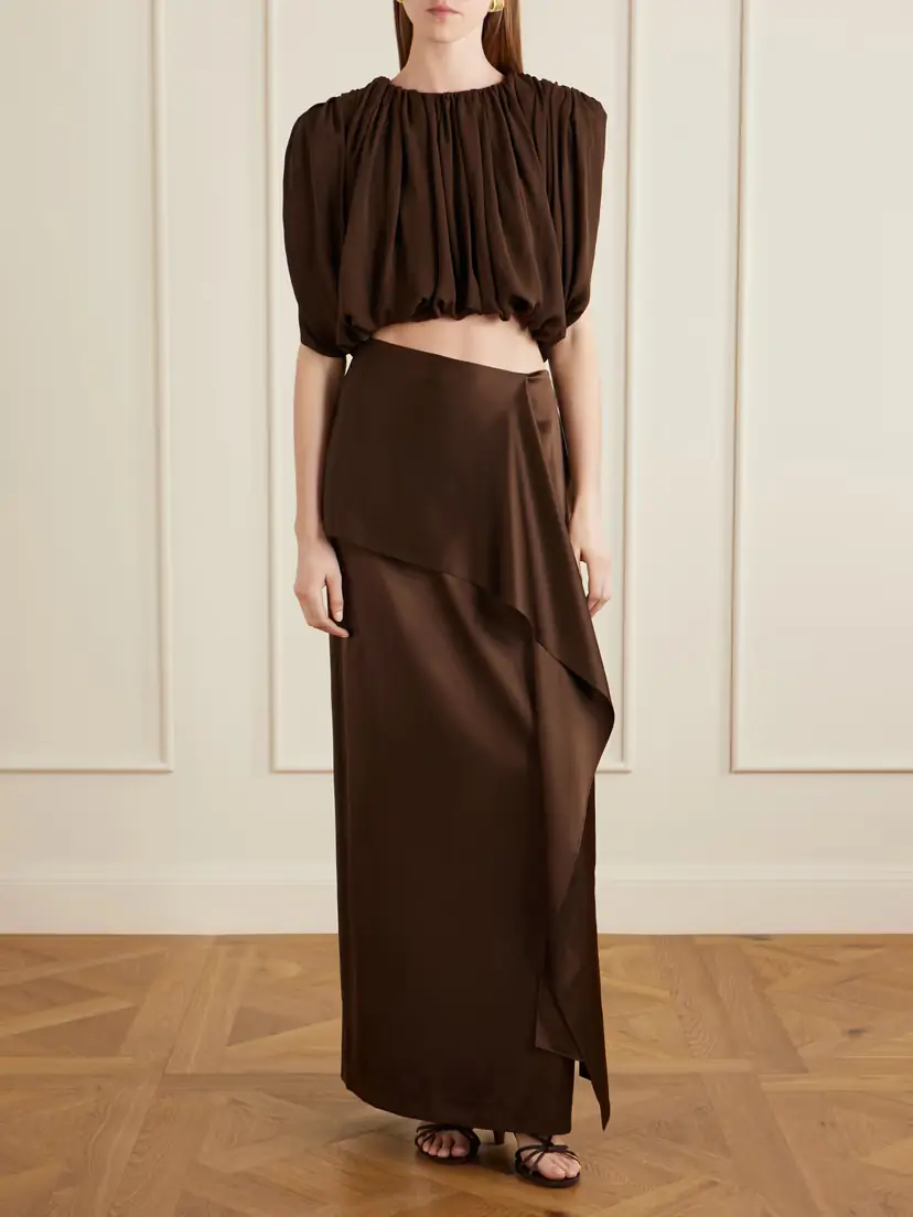 Heirlome Renata Silk Cropped Top | Thumbnail 2