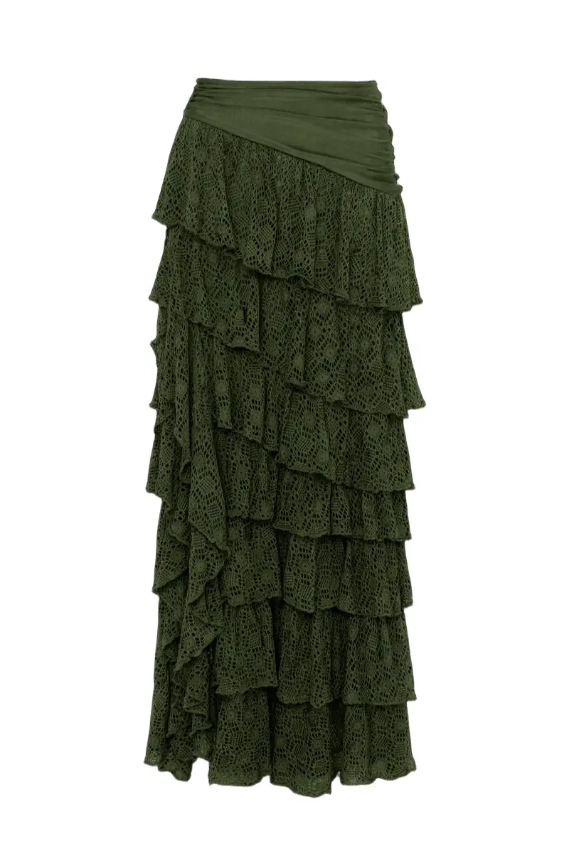 PatBo SIRENA LYCRA RUFFLE MAXI SKIRT | Thumbnail 2 PatBo SIRENA LYCRA RUFFLE MAXI SKIRT | Thumbnail 2
