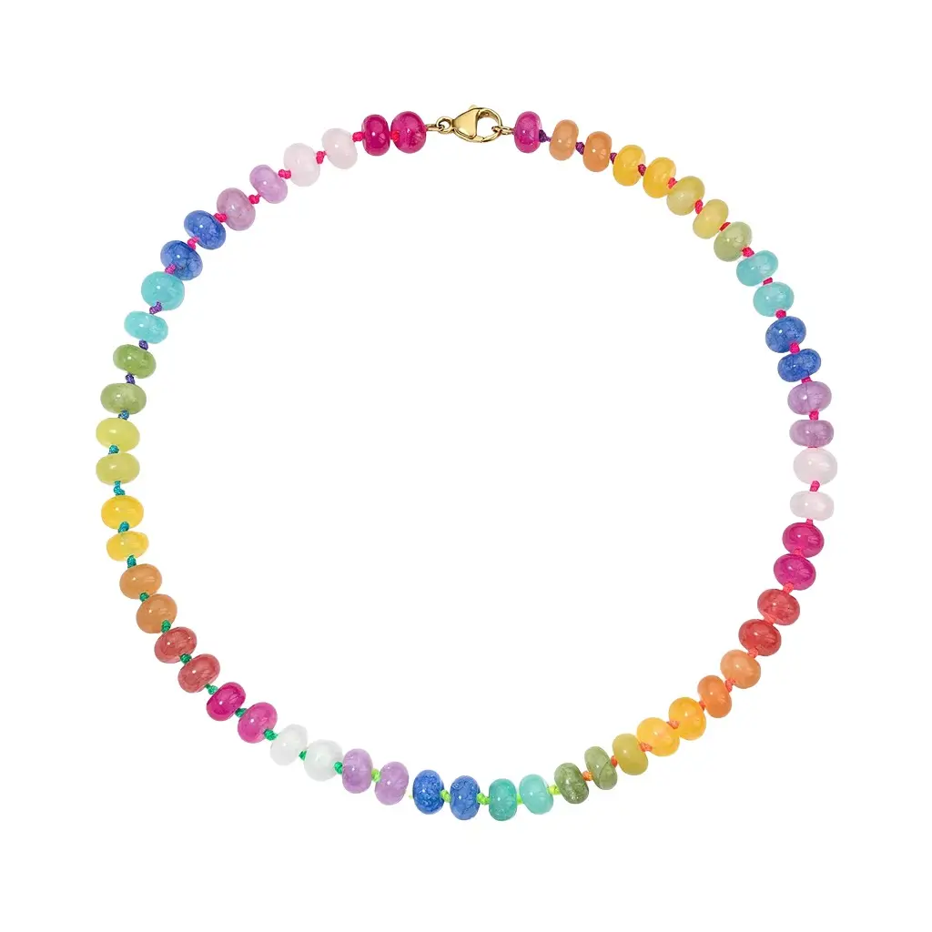 Stephanie Gottlieb Kendall Rainbow Beaded Necklace