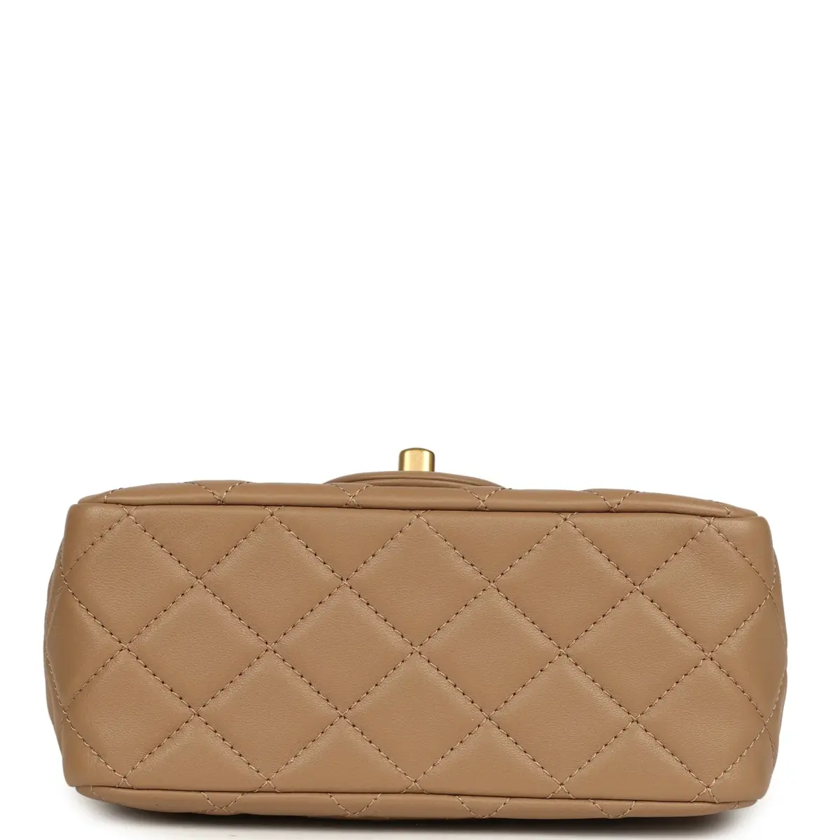 Chanel Chanel Mini Pearl Crush Square Flap Bag Beige Lambskin Brushed Gold Hardware | Thumbnail 6 Chanel Chanel Mini Pearl Crush Square Flap Bag Beige Lambskin Brushed Gold Hardware | Thumbnail 6