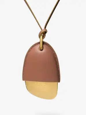 Michael Kors Collection Brushed Brass and Leather Wrapped Pendant Necklace in Natural - One Size by Michael Kors Collection | Thumbnail 7 Michael Kors Collection Brushed Brass and Leather Wrapped Pendant Necklace in Natural - One Size by Michael Kors Collection | Thumbnail 7