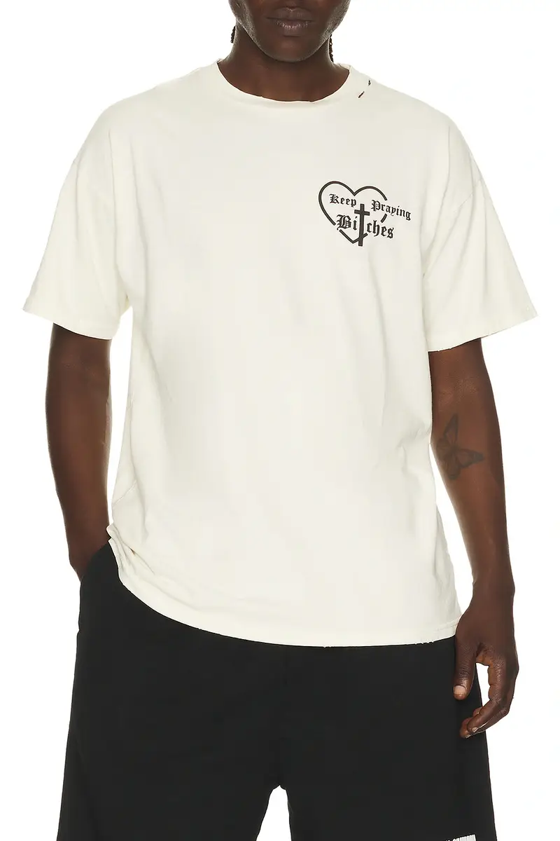 Willy Chavarria Keep Praying Bitches Easy Tee | Thumbnail 2 Willy Chavarria Keep Praying Bitches Easy Tee | Thumbnail 2