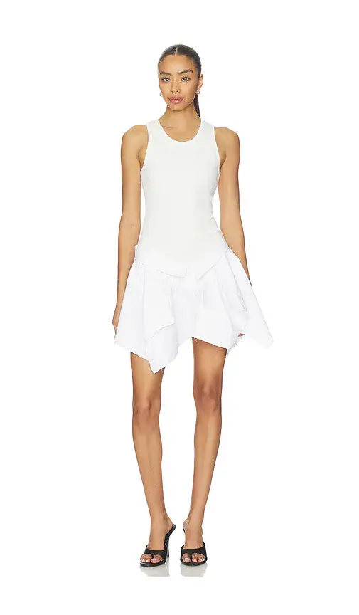 Alexander Wang Prestyle Combo Dress With Denim Vest | Thumbnail 2