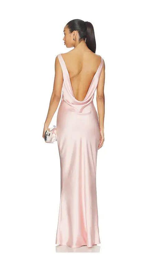 Norma Kamali Sleeveless Low Back Drape Gown | Image 1 Norma Kamali Sleeveless Low Back Drape Gown | Image 1