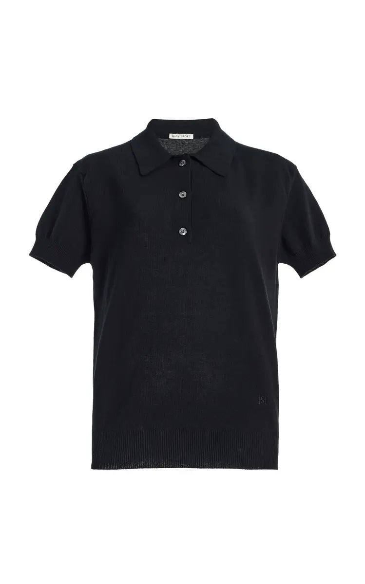 HIGH SPORT Sylvie Cotton-Crepe Polo Shirt | Thumbnail 6 HIGH SPORT Sylvie Cotton-Crepe Polo Shirt | Thumbnail 6