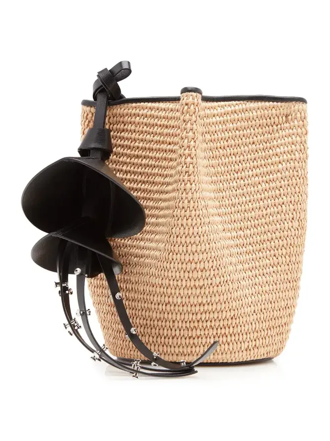 Snap Nano Raffia Bucket Bag Snap Nano Raffia Bucket Bag
