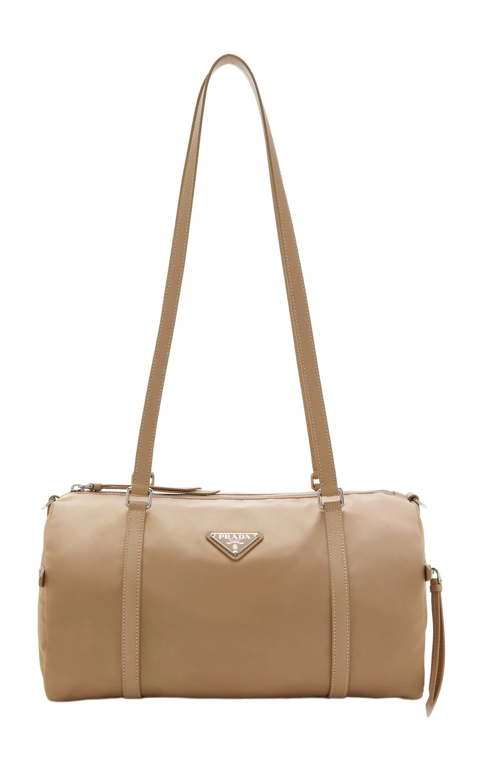 Prada Large Leather-Trimmed Re-Nylon Duffel Bag
