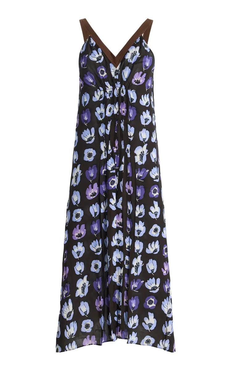 Prada Floral Marocaine Midi Dress | Thumbnail 6 Prada Floral Marocaine Midi Dress | Thumbnail 6