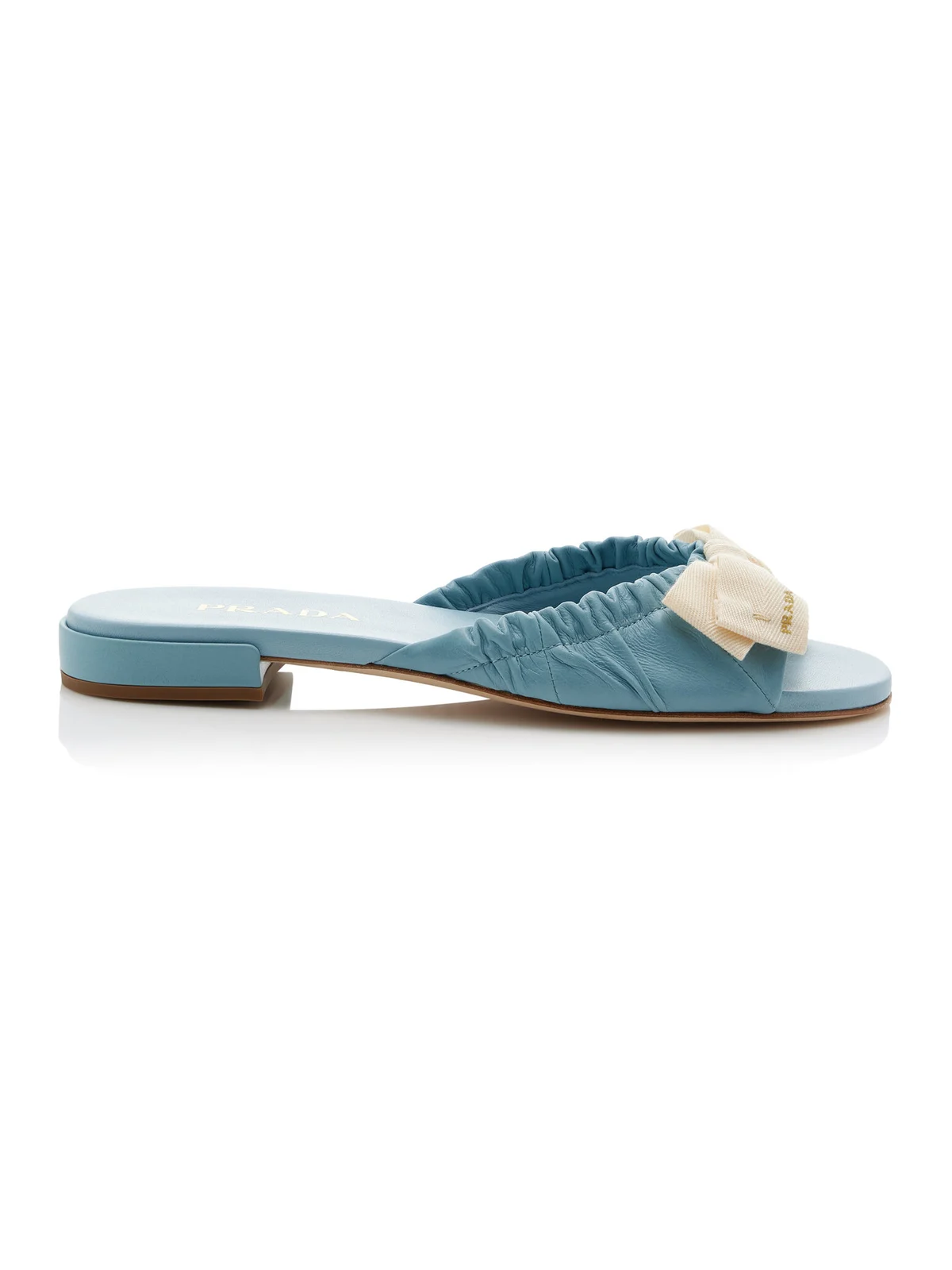 Prada Grosgrain-Trimmed Leather Sandals
