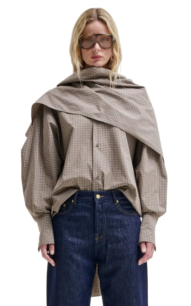 Georgia Draped Cotton Top Georgia Draped Cotton Top