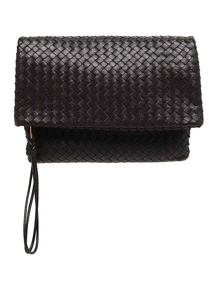 Women's Giornale Intrecciato Leather Pouch
