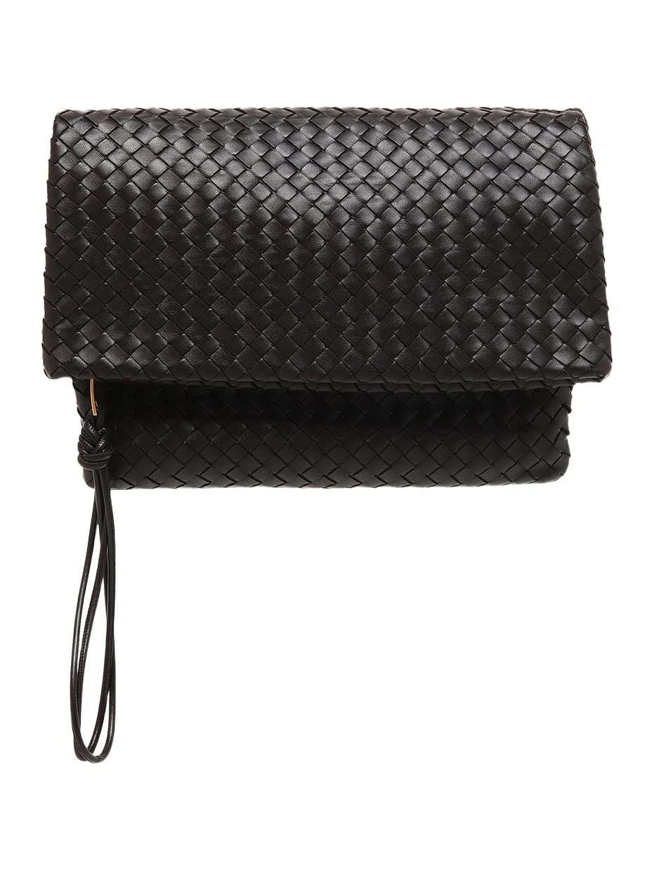Women's Giornale Intrecciato Leather Pouch