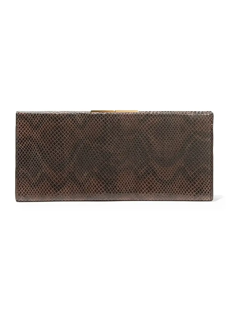 Nili Lotan Women's Anjelica Snakeskin-Embossed Leather Clutch