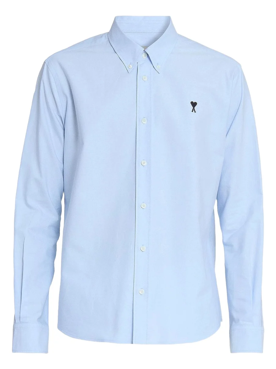 Men's Embroidered Logo Cotton Button-Down Shirt