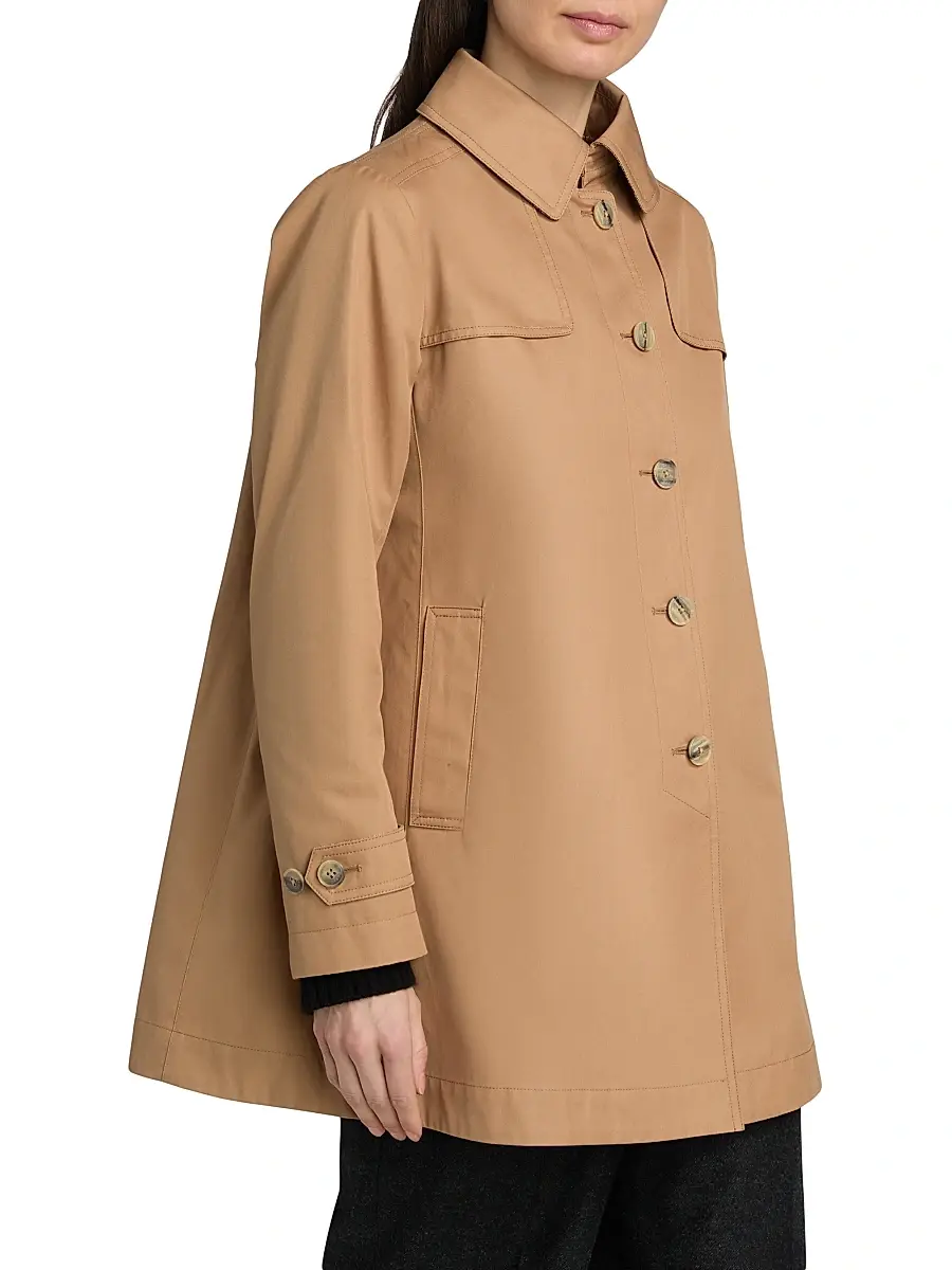 HERNO Women's Logo-Trim Short Trench Coat | Thumbnail 4 HERNO Women's Logo-Trim Short Trench Coat | Thumbnail 4