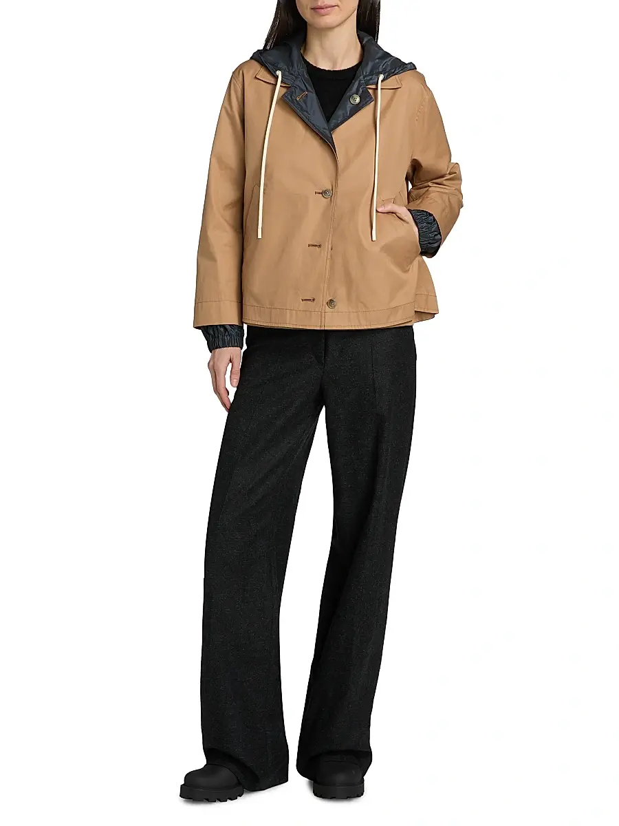HERNO Women's Cotton & Techno Taffeta Reversible Jacket | Thumbnail 2 HERNO Women's Cotton & Techno Taffeta Reversible Jacket | Thumbnail 2