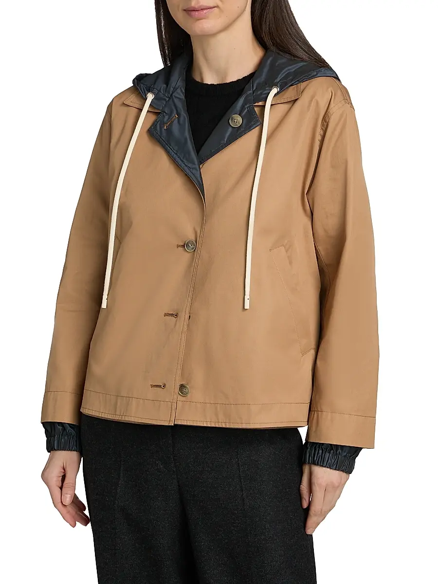 HERNO Women's Cotton & Techno Taffeta Reversible Jacket | Thumbnail 3 HERNO Women's Cotton & Techno Taffeta Reversible Jacket | Thumbnail 3