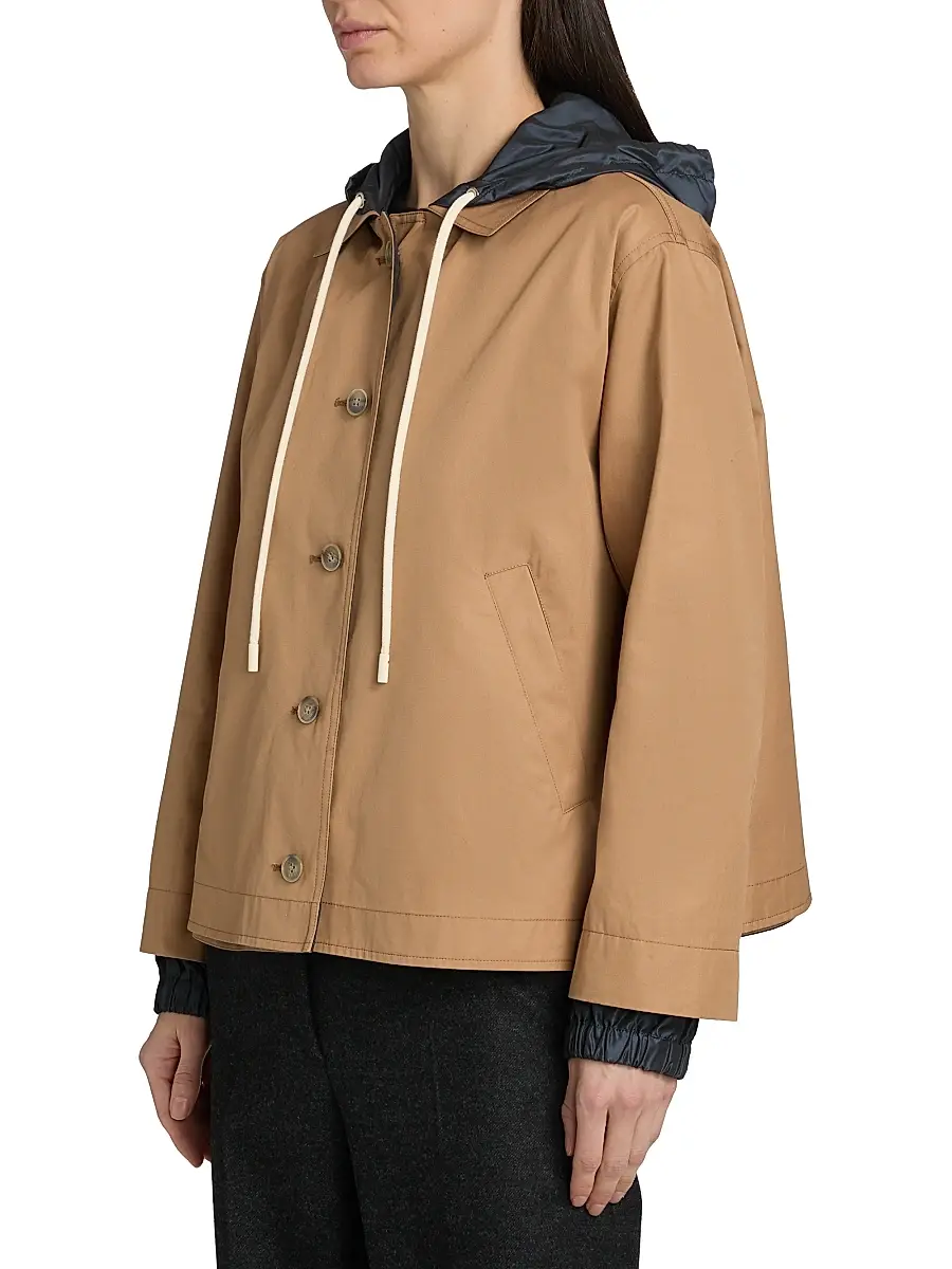 HERNO Women's Cotton & Techno Taffeta Reversible Jacket | Thumbnail 4 HERNO Women's Cotton & Techno Taffeta Reversible Jacket | Thumbnail 4