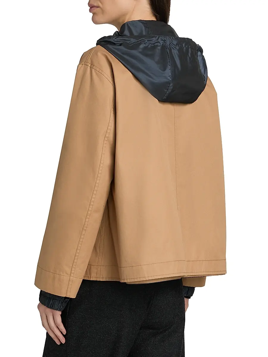 HERNO Women's Cotton & Techno Taffeta Reversible Jacket | Thumbnail 5 HERNO Women's Cotton & Techno Taffeta Reversible Jacket | Thumbnail 5