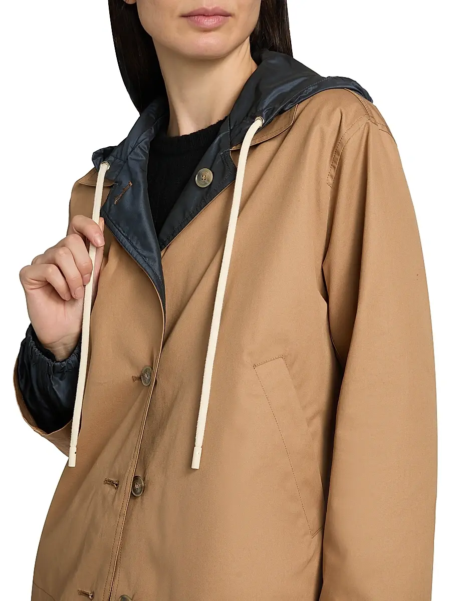 HERNO Women's Cotton & Techno Taffeta Reversible Jacket | Thumbnail 7 HERNO Women's Cotton & Techno Taffeta Reversible Jacket | Thumbnail 7